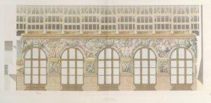 Ms 1014 A fontainebleau-i bálterem emelése, tányér egy albumból (wc és ceruza papíron)